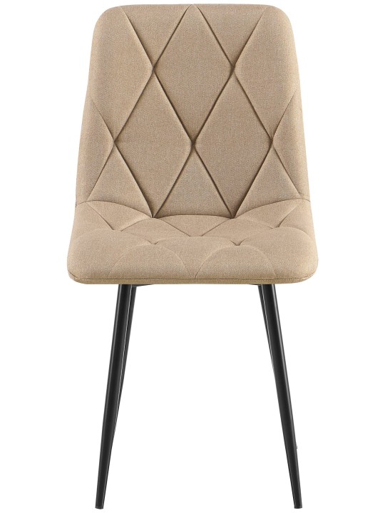 Juego de 2 sillas de comedor tela Clairton, taupe