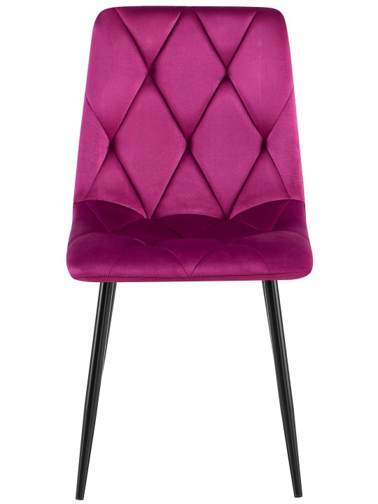 Juego de 2 sillas de comedor Terciopelo Clairton, lila