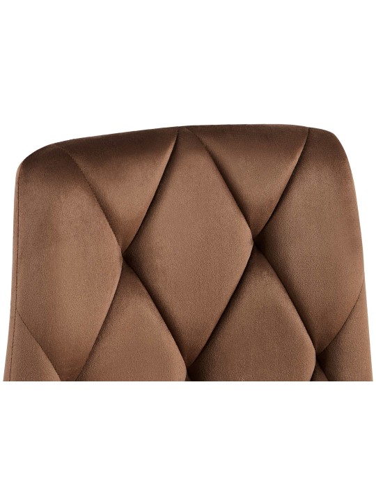 Juego de 2 sillas de comedor Terciopelo Clairton, marrón