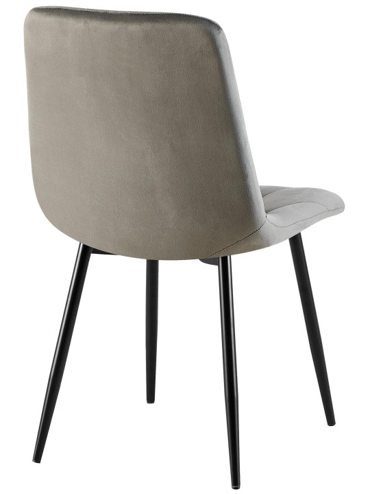 Silla de comedor de terciopelo Clairton, antracita