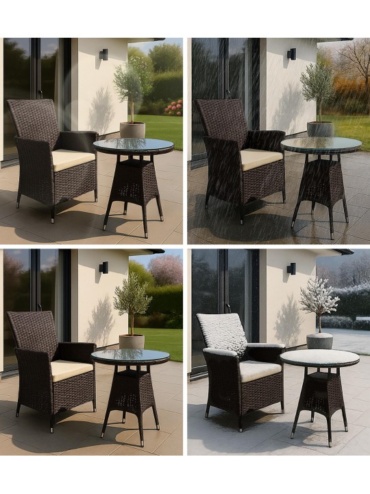 Grupo de asientos Fireda, marrón oscuro Grupo de asientos Fireda, marrón oscuro