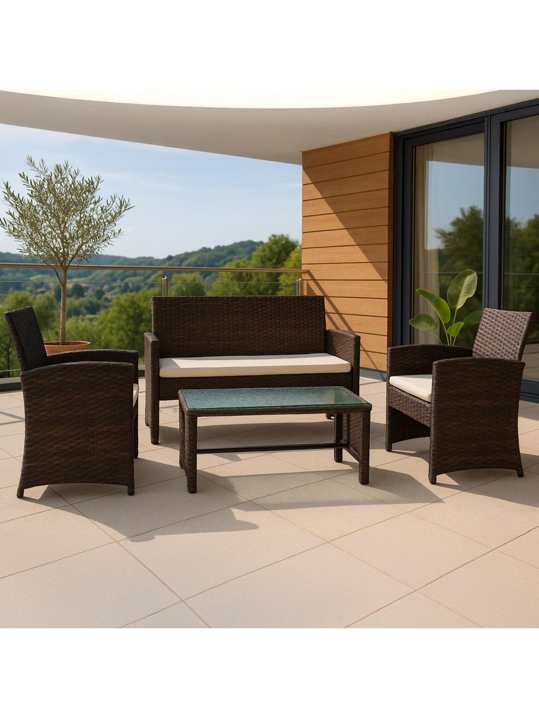 Grupo de asientos Toruba, marrón