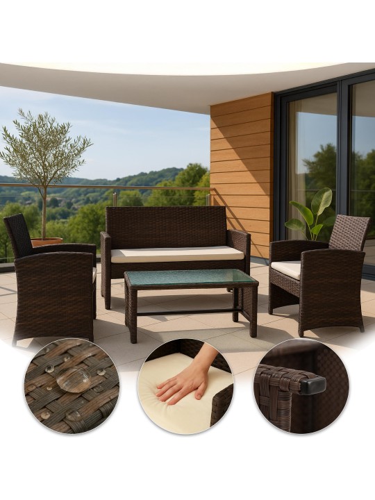 Grupo de asientos Toruba, marrón Grupo de asientos Toruba, marrón