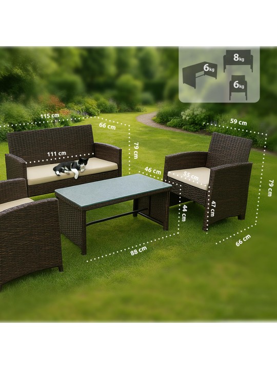 Grupo de asientos Toruba, marrón Grupo de asientos Toruba, marrón