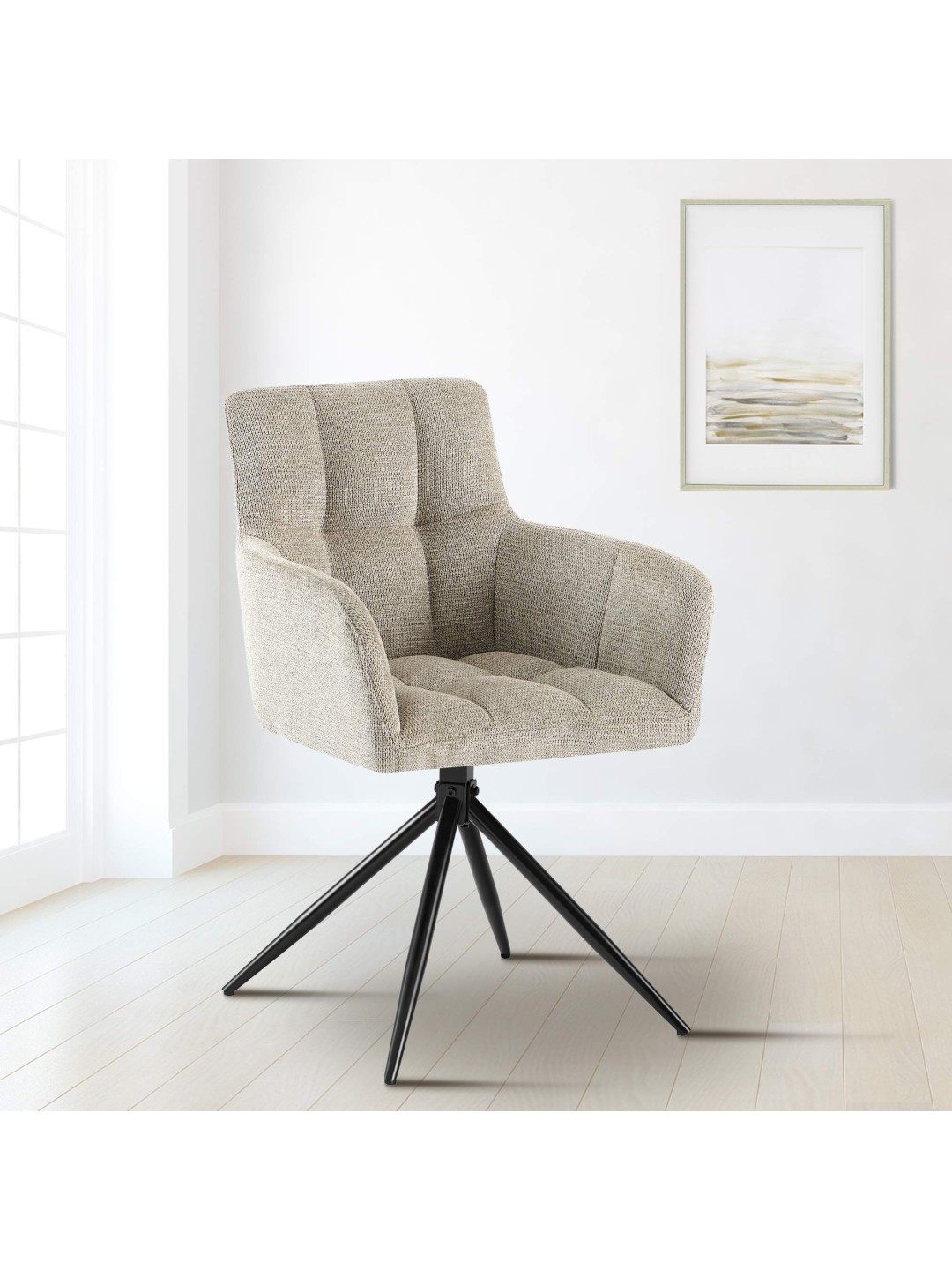 Silla de comedor Jonah tela, taupe