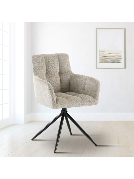 Silla de comedor Jonah tela, taupe