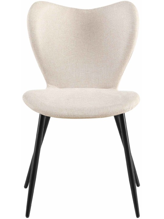 Silla de comedor Maika tela, crema Silla de comedor Maika tela, crema