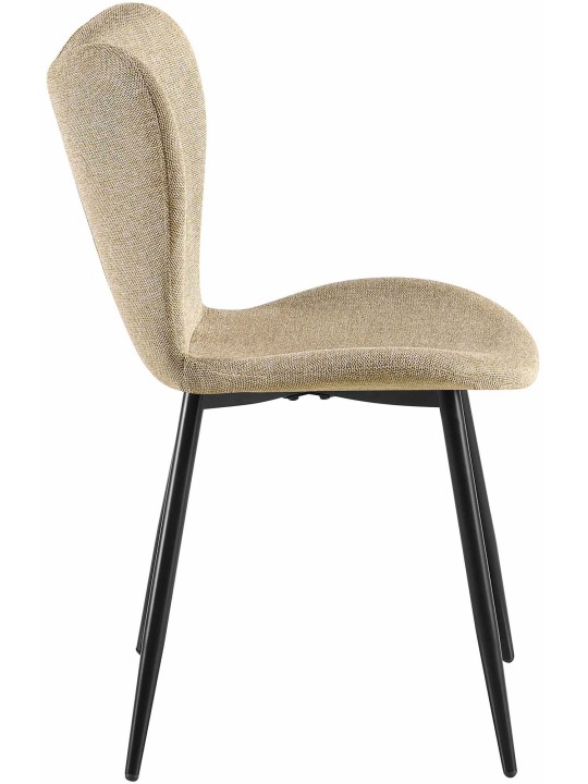 Silla de comedor Maika tela, taupe