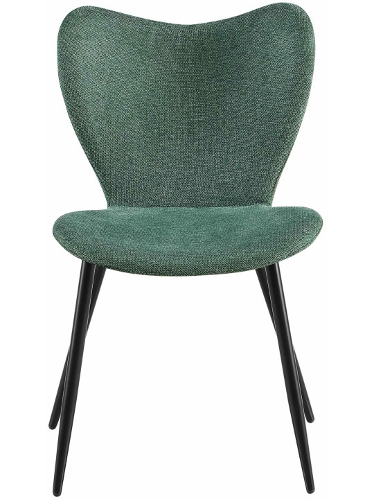 Silla de comedor Maika tela, verde