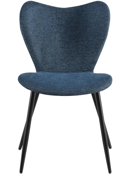 Silla de comedor Maika tela, azul