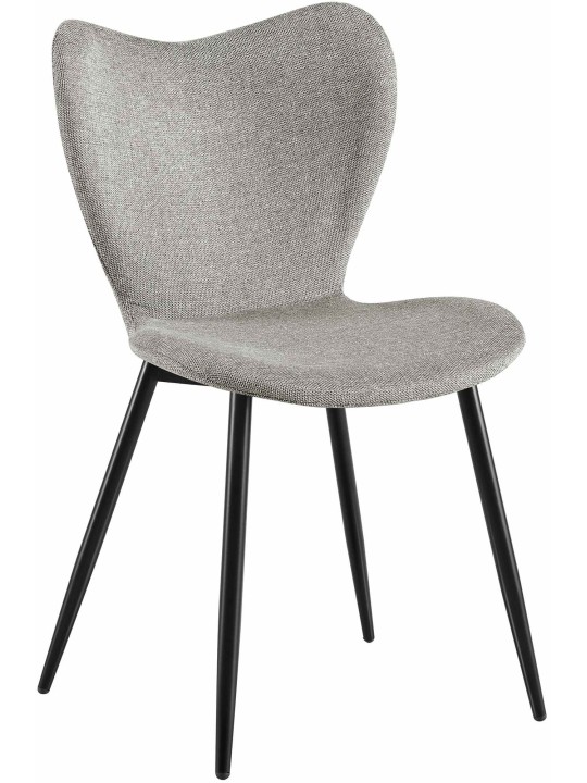 Silla de comedor Maika tela, gris
