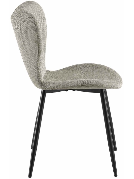 Silla de comedor Maika tela, gris