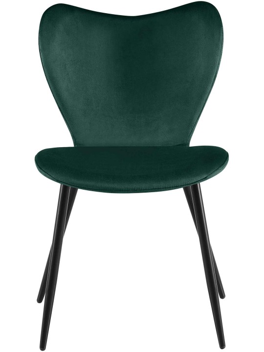 Silla de comedor Maika terciopelo, verde