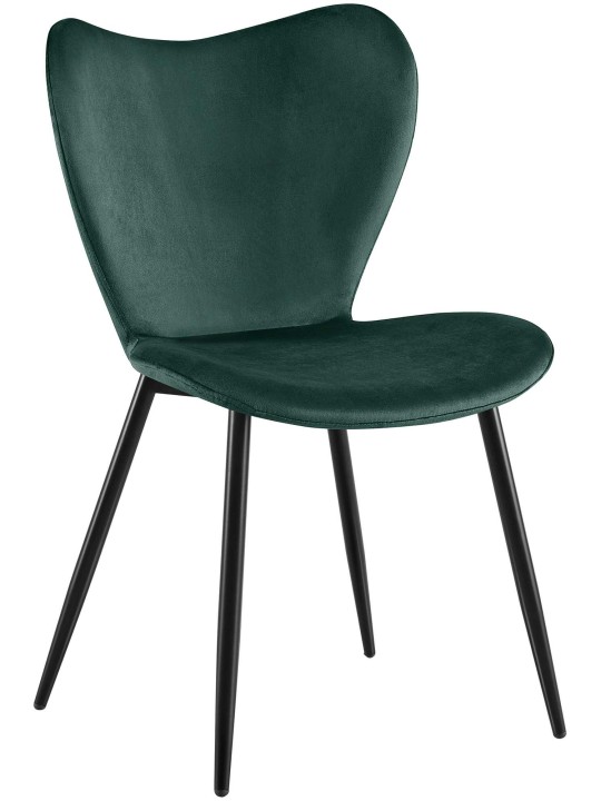 Silla de comedor Maika terciopelo, verde