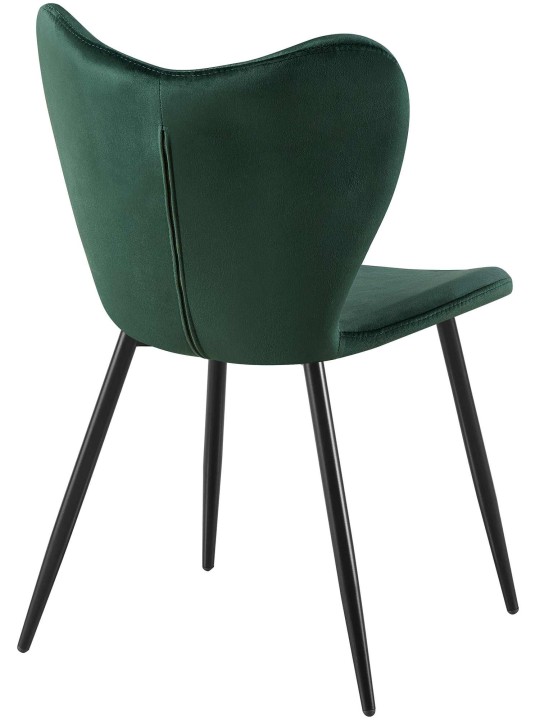 Silla de comedor Maika terciopelo, verde