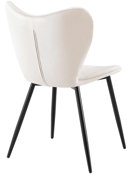 Silla de comedor Maika terciopelo, gris