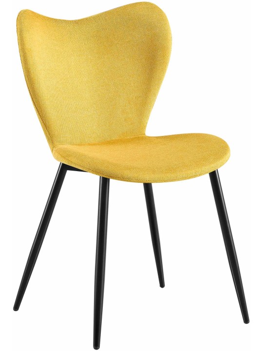 Silla de comedor Maika tela, amarillo Silla de comedor Maika tela, amarillo