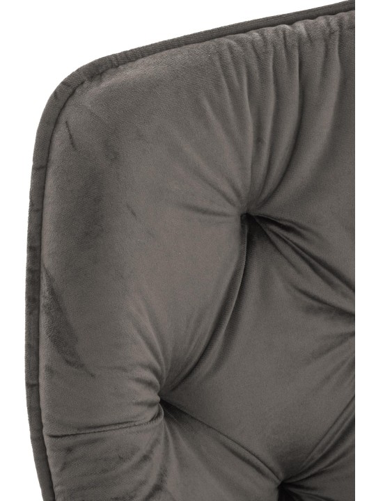 Conjunto de 2 sillas Tanna terciopelo, antracita