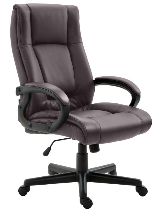 Silla de oficina XL Sparta piel sintética, marrón