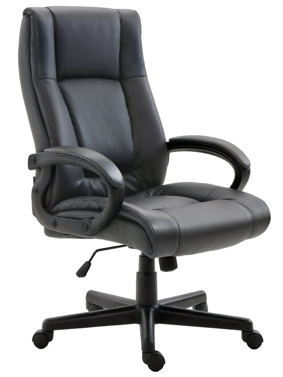 Silla de oficina XL Sparta cuero sintético, negro