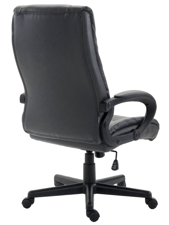 Silla de oficina XL Sparta cuero sintético, negro