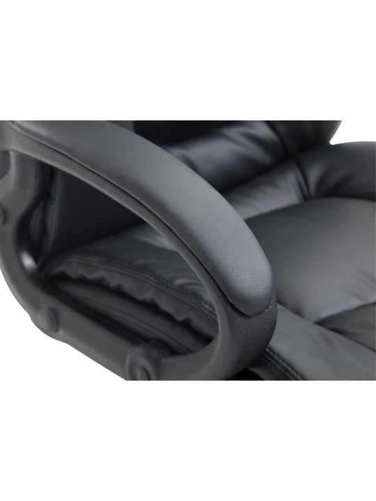 Silla de oficina XL Sparta cuero sintético, negro