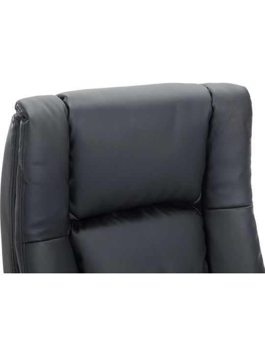 Silla de oficina XL Sparta cuero sintético, negro