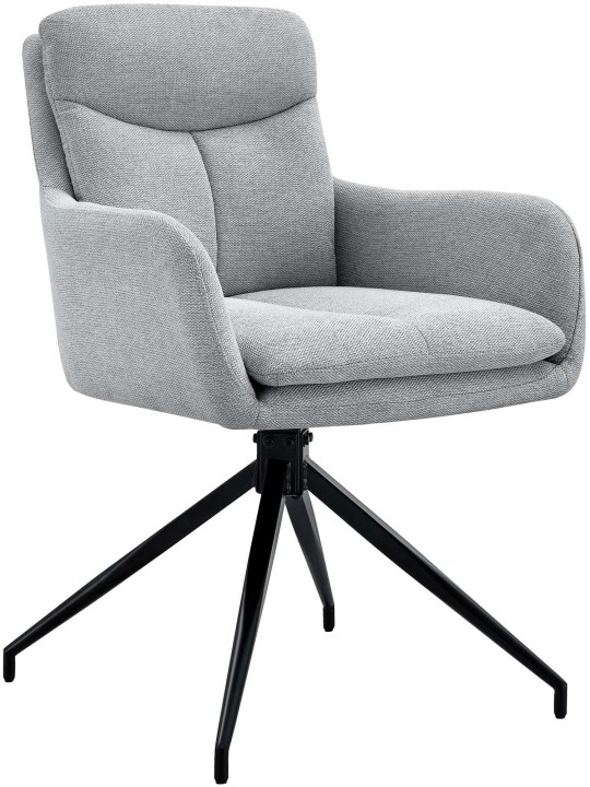 Silla de comedor Somers tela, gris claro