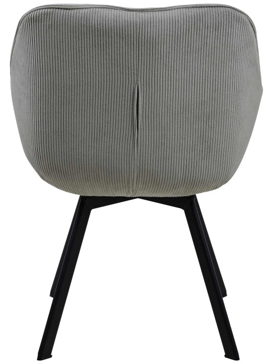 Silla de comedor Jordi Cord, gris