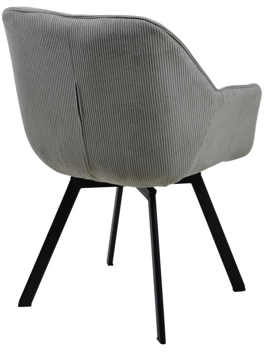 Silla de comedor Jordi Cord, gris