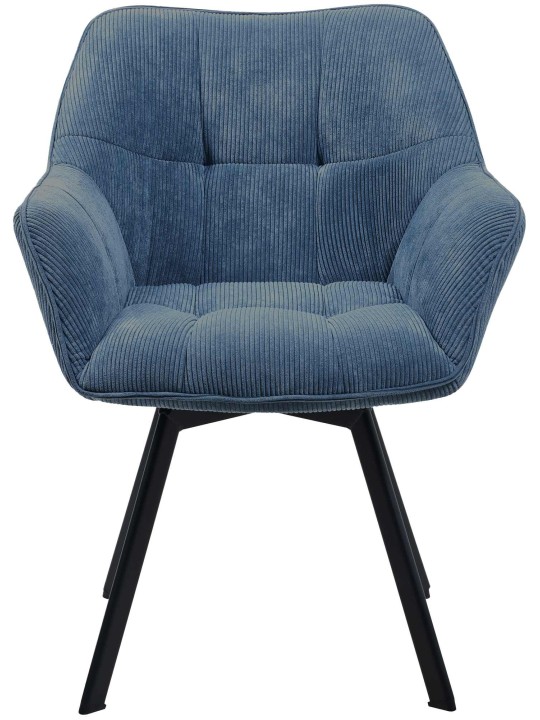 Silla de comedor Jordi Cord, azul