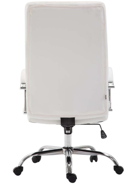 Silla de oficina Valais piel sintética, blanco