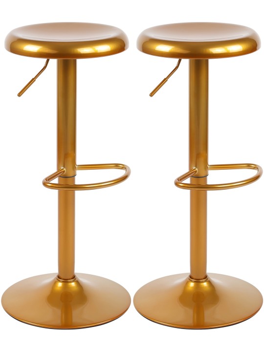 Juego de 2 taburetes de bar Williston, oro
