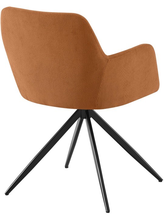 Silla de comedor Olema Cord, naranja