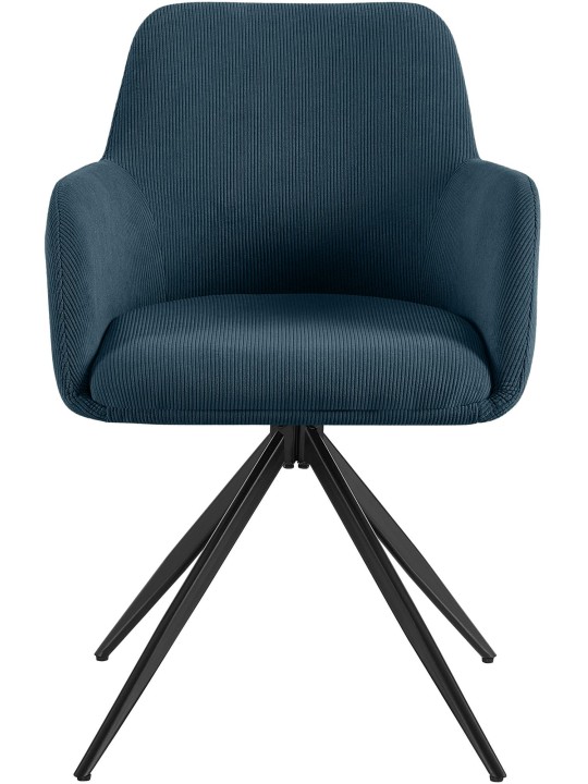 Silla de comedor Olema Cord, azul