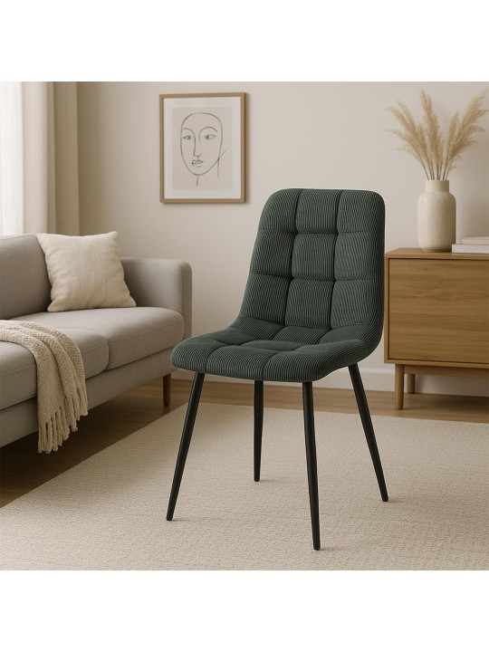 Juego de 4 sillas de comedor Tilde Cordón, verde