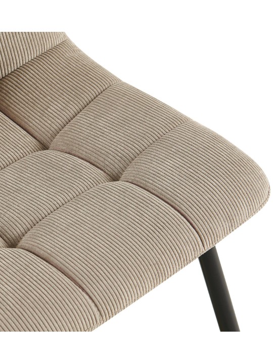 Juego de 4 sillas de comedor Tilde Cordón, taupe