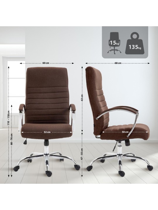 Silla de oficina tela Valais, marrón Silla de oficina tela Valais, marrón