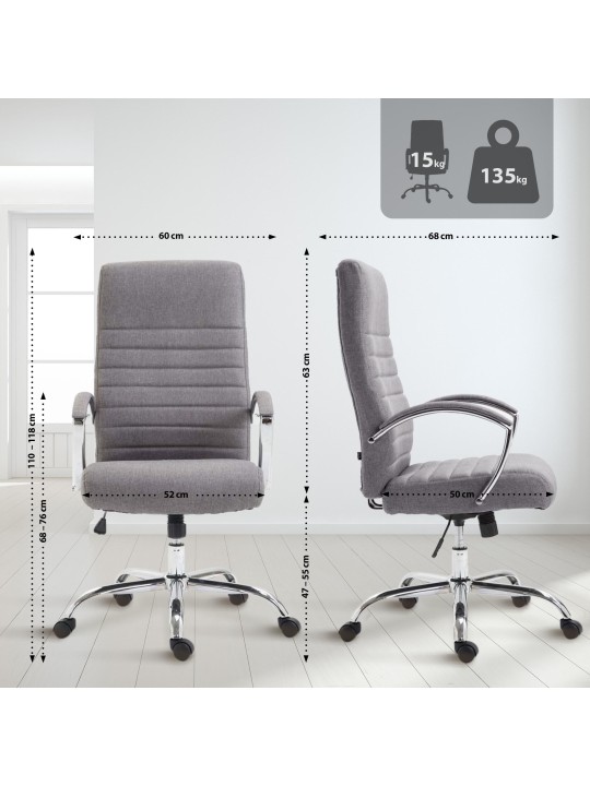 Silla de oficina tela Valais, gris Silla de oficina tela Valais, gris