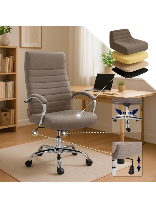 Silla de oficina tela Valais, taupe Silla de oficina tela Valais, taupe