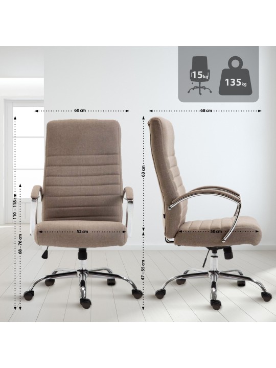 Silla de oficina tela Valais, taupe Silla de oficina tela Valais, taupe