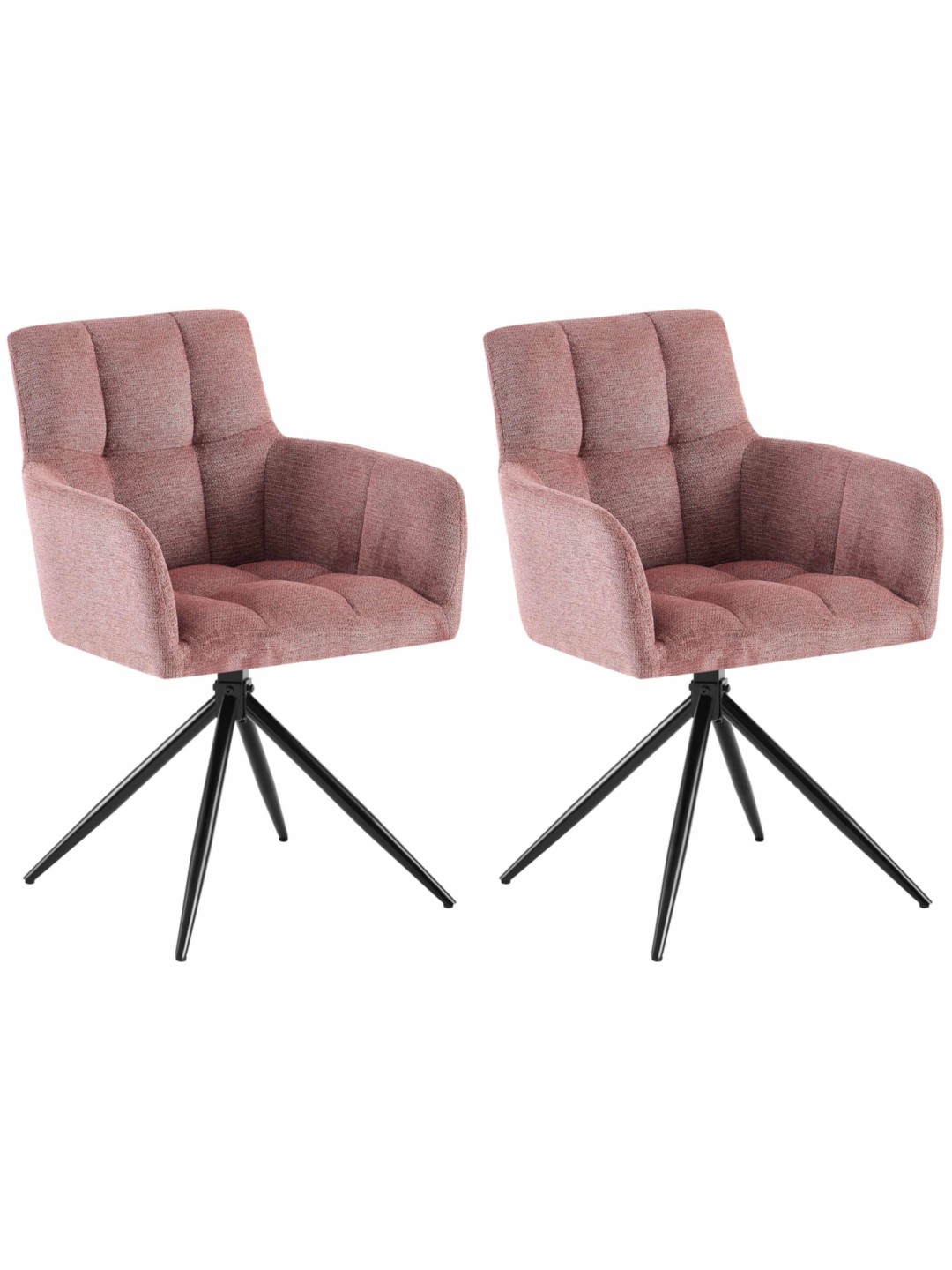 Juego de 2 sillas de comedor tela Jonah, rojo rubí