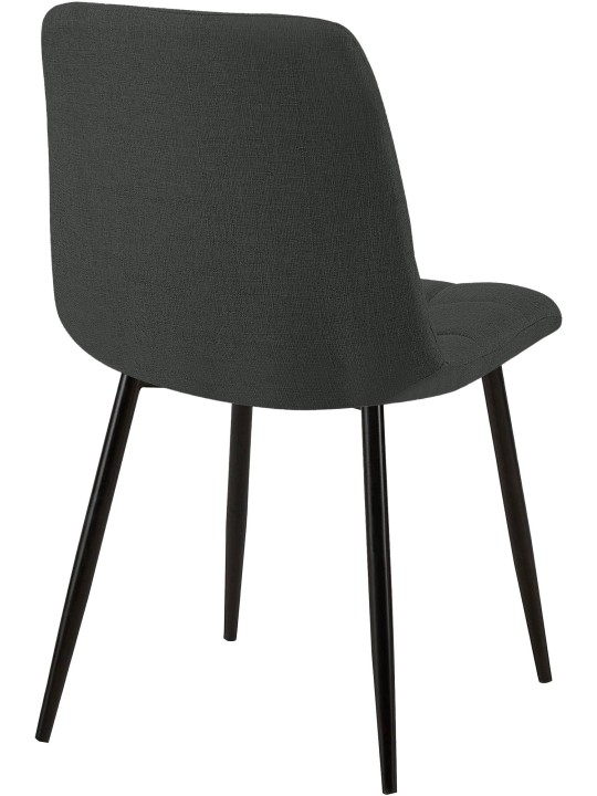 Silla de comedor tela Tilde, gris oscuro