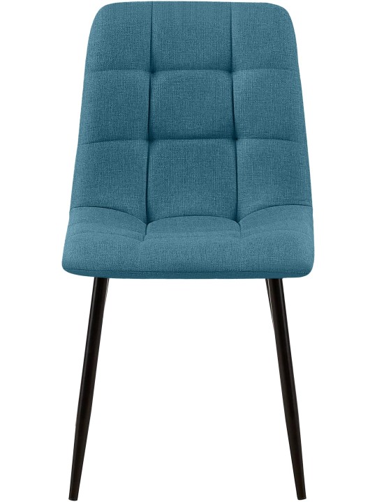 Silla de comedor tela Tilde, azul