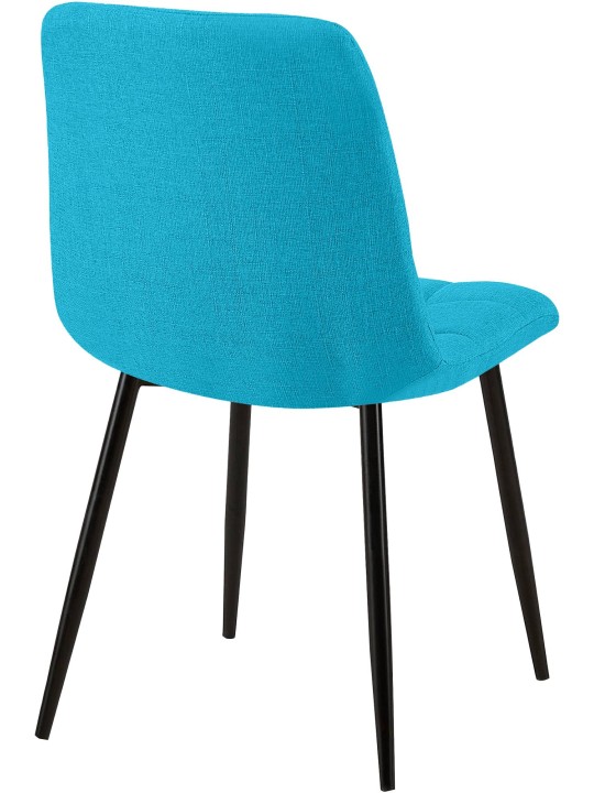 Silla de comedor tela Tilde, turquesa