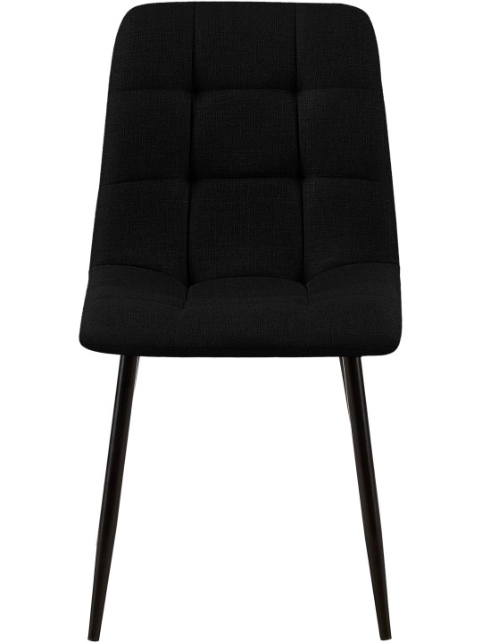 Juego de 2 sillas de comedor tela Tilde, negro