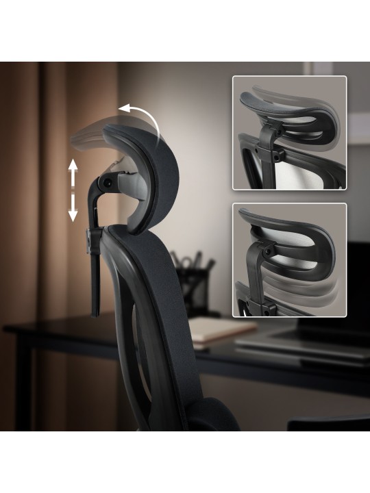 Silla de oficina Leesburg, negro/negro