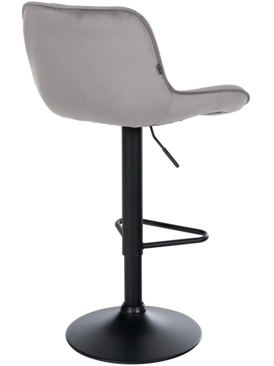 Juego de 2 taburetes de bar Kasson terciopelo, gris Juego de 2 taburetes de bar Kasson terciopelo, gris