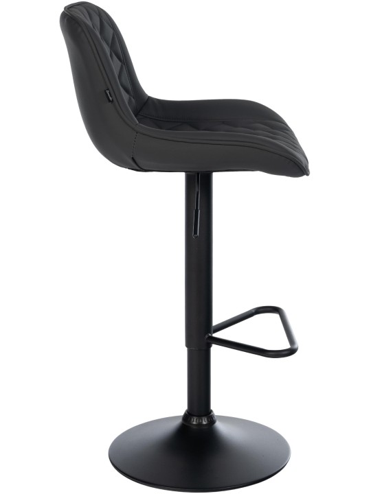 Juego de 2 taburetes de bar Kasson de piel sintética, negro Juego de 2 taburetes de bar Kasson de piel sintética, negro