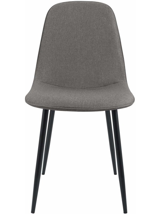 Silla de comedor Maryam tela, gris claro